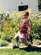 Ben Dorrough; in backyard in Canandaigua